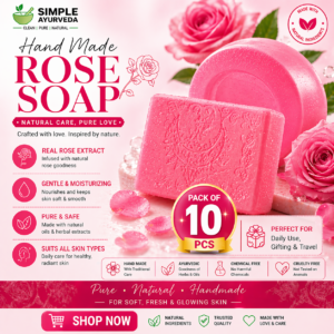 hand made glycerin transprent rose soap