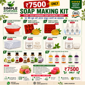 AYUCART ₹7500 Professional Soap Making Kit with 25kg Transparent Glycerin Soap Base, Soap Moulds, Fragrances, Liquid Colours, IPA Spray and Complete Soap Making Raw Materials